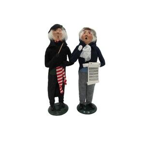 Byers Choice Carolers Christmas Man Choir Instructor Scroll Music Holiday Sing